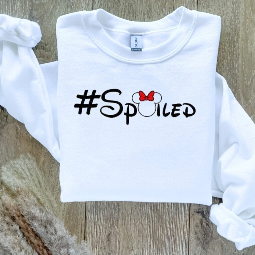 #Spoiled Disney Minnie Mouse Ears Custom Sweatshirt Sweater